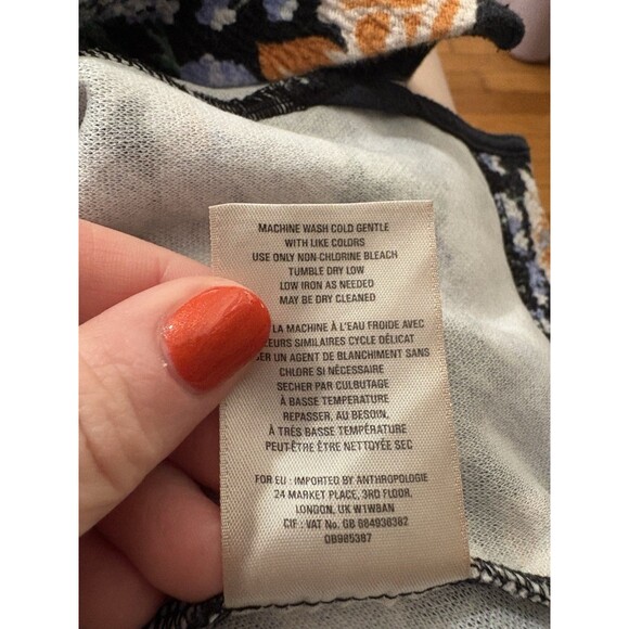 Anthropologie Maeve Size S Brenner Floral Peplum Tank Top - Picture 6 of 6